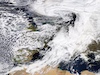 Storm low and Heavy snow - Visibility satellite imagery of storm low Wencke over the Skagerrak