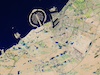 Flash flooding - Visibile satellite imagery of the flooding in Dubai
