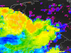 Severe thunderstorms - Satellite derived cloud top height over Germany