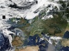Heat wave - Visible satellite imagery of little to no cloud cover over Western and Central Europe